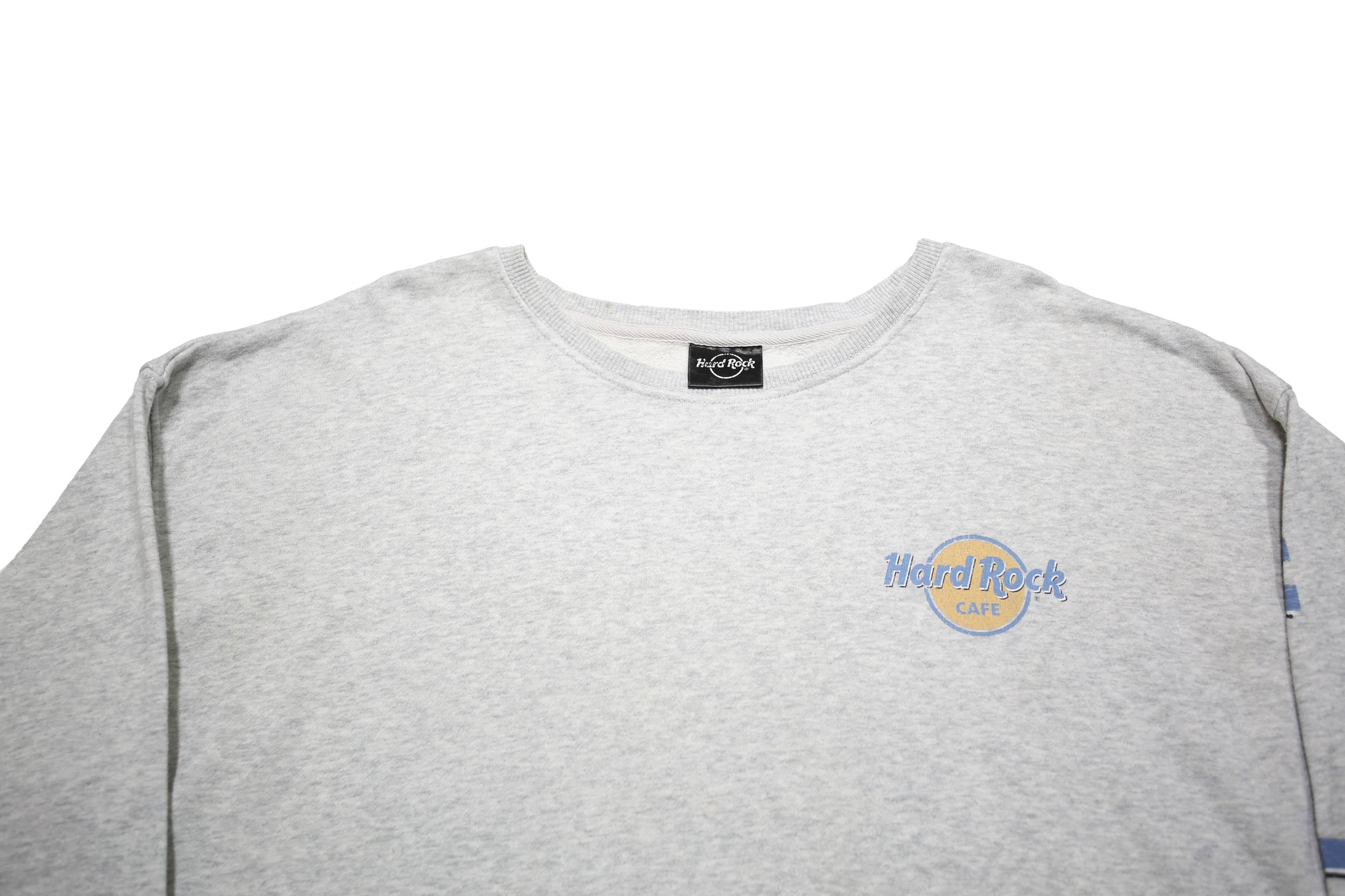 HARD ROCK CAFE Womens Grey Sweatshirt S Logo Print Casual Crew Neck Long Sleeve