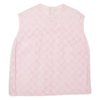Lace Womens Top Pink Sleeveless L