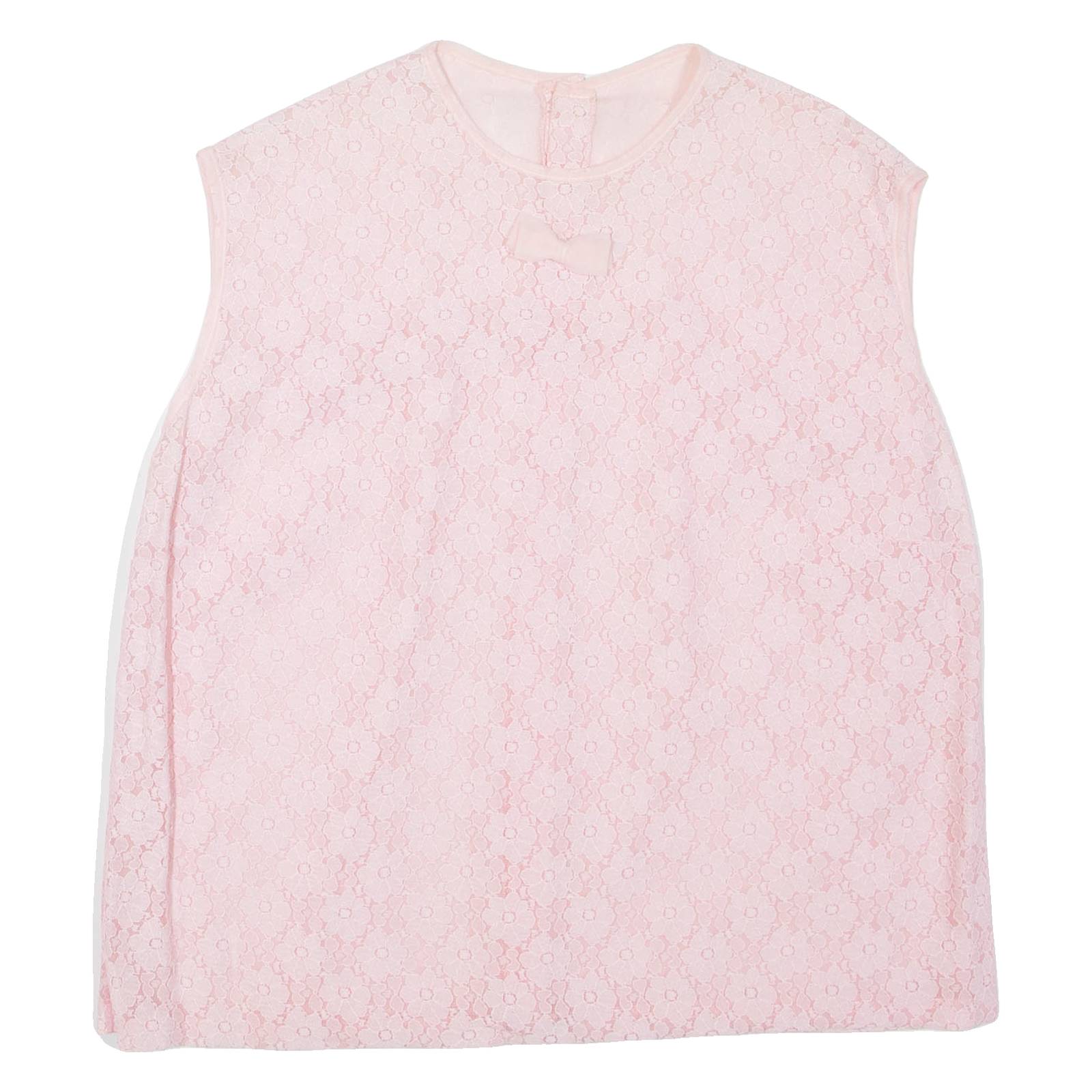 Lace Womens Top Pink Sleeveless L