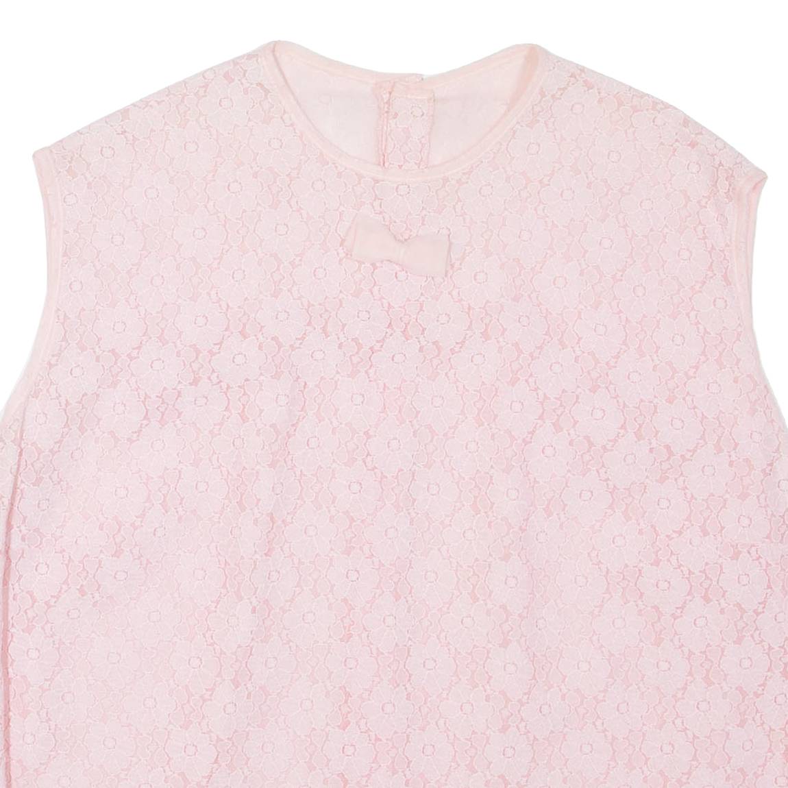 Lace Womens Top Pink Sleeveless L