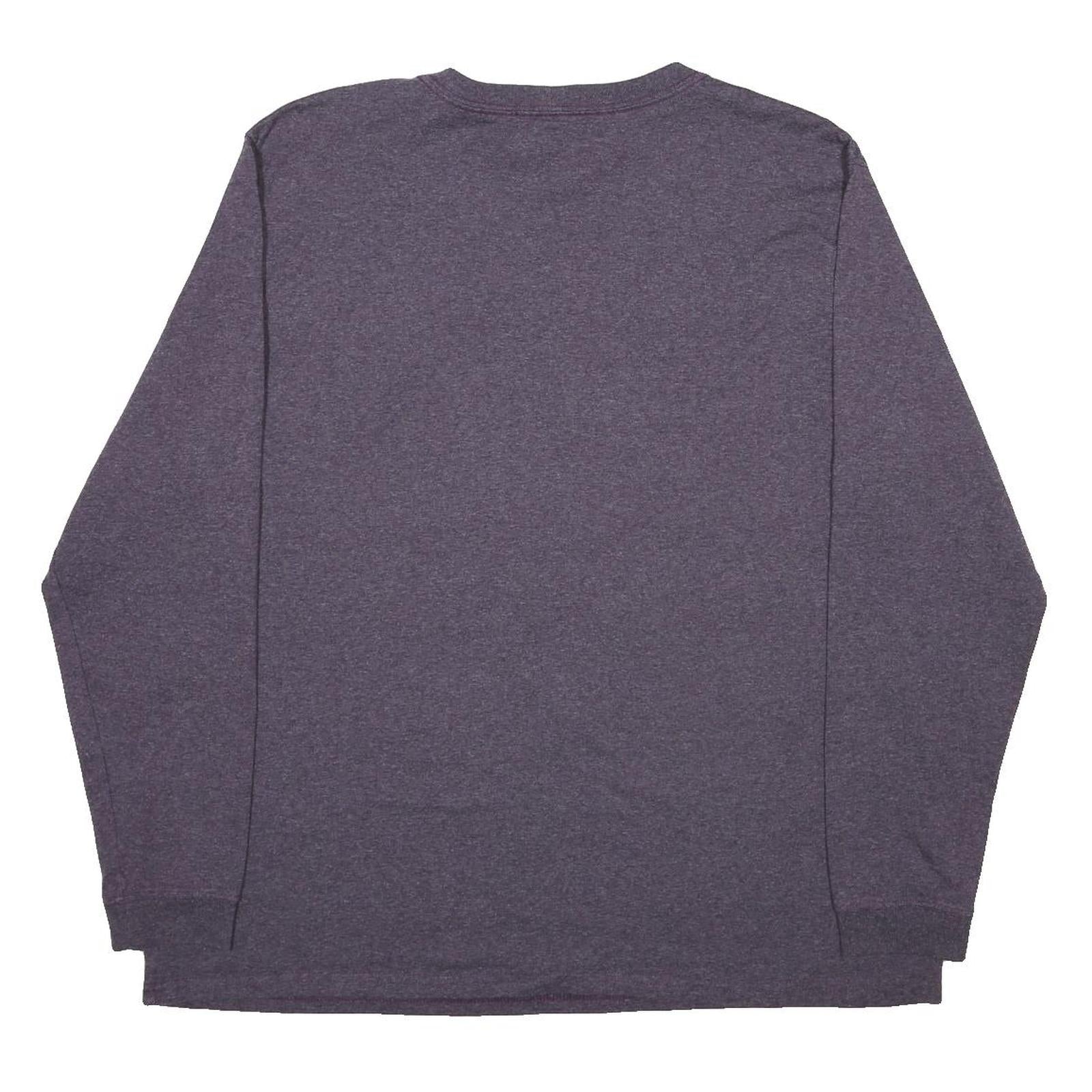 CARHARTT Womens Purple Long Sleeve T-Shirt XL Crew Neck Logo Print Cotton Blend