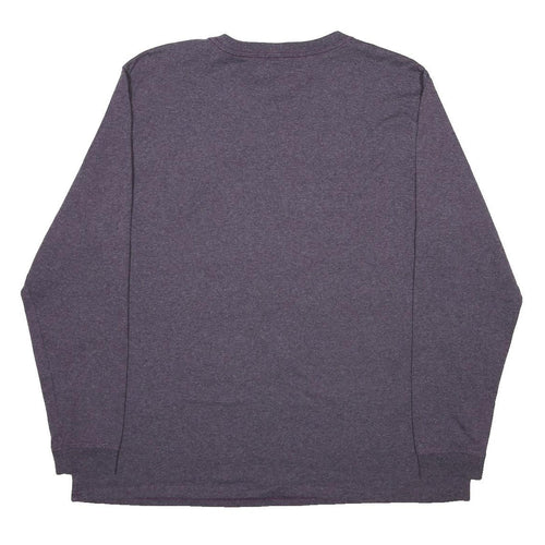 CARHARTT Womens Purple Long Sleeve T-Shirt XL Crew Neck Logo Print Cotton Blend