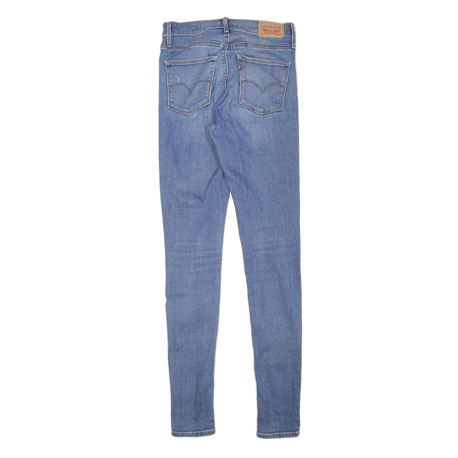 LEVI'S Womens Slim Blue Jeans Denim Light W26 L32 Classic Stretch Zip