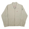 LET'S GO Mens Beige Cotton Zip Jacket XL Plain Casual Light Comfort