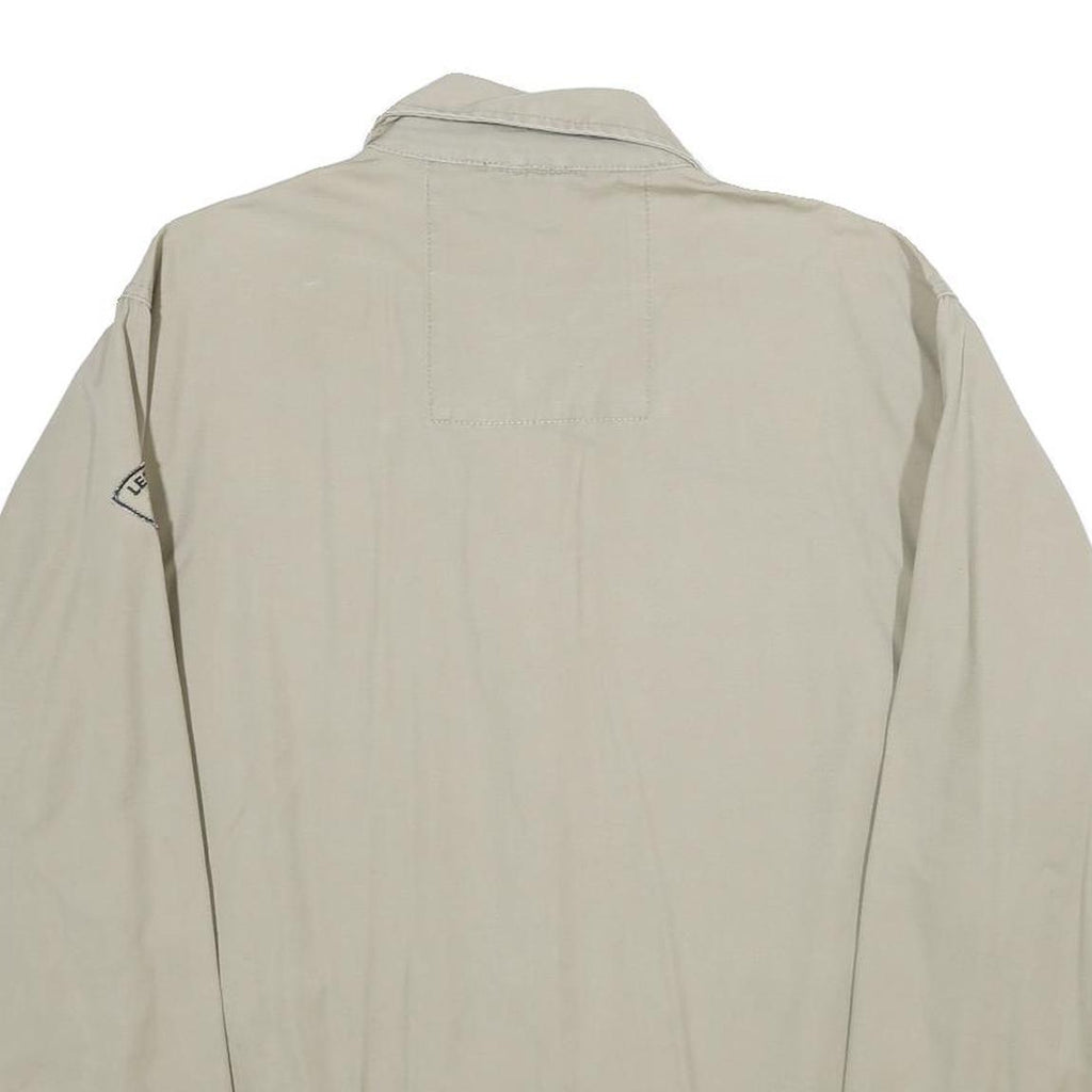 LET'S GO Mens Beige Cotton Zip Jacket XL Plain Casual Light Comfort