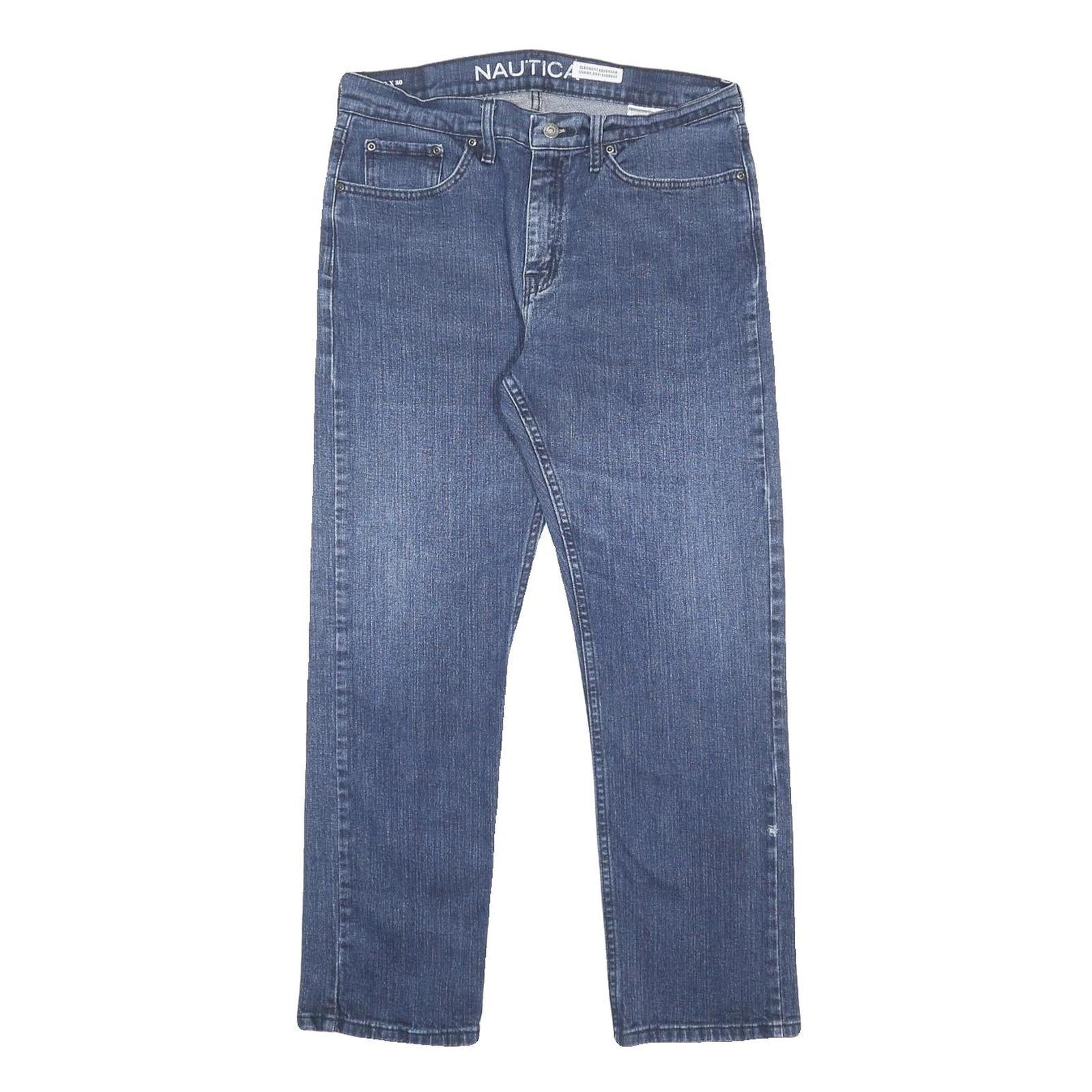 NAUTICA Mens Jeans Blue Regular Straight Denim Medium W32 L30 Classic Cotton