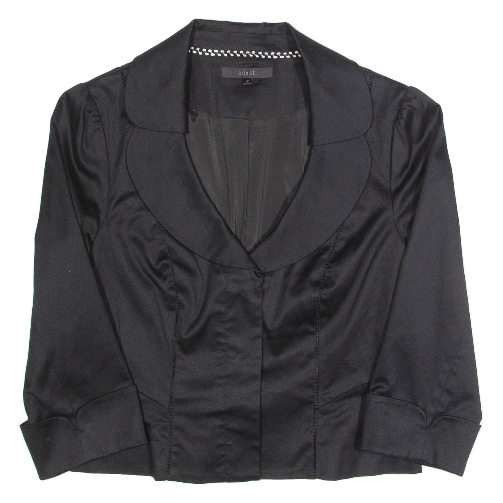 COAST Womens Blazer Jacket Black UK 12