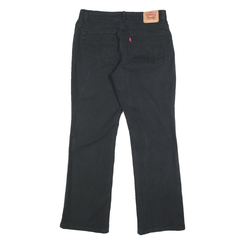 LEVI'S 550 Bootcut Womens Jeans Black Relaxed Cotton Blend W32 L30 Classic Zip