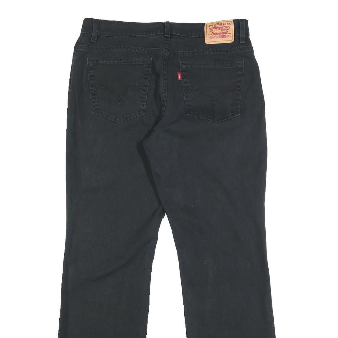 LEVI'S 550 Bootcut Womens Jeans Black Relaxed Cotton Blend W32 L30 Classic Zip