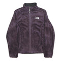 THE NORTH FACE Womens Purple Jacket S Cotton Fleece Zip Outdoor Casual Warm
