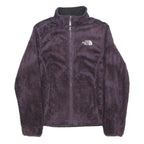 THE NORTH FACE Womens Purple Jacket S Cotton Fleece Zip Outdoor Casual Warm