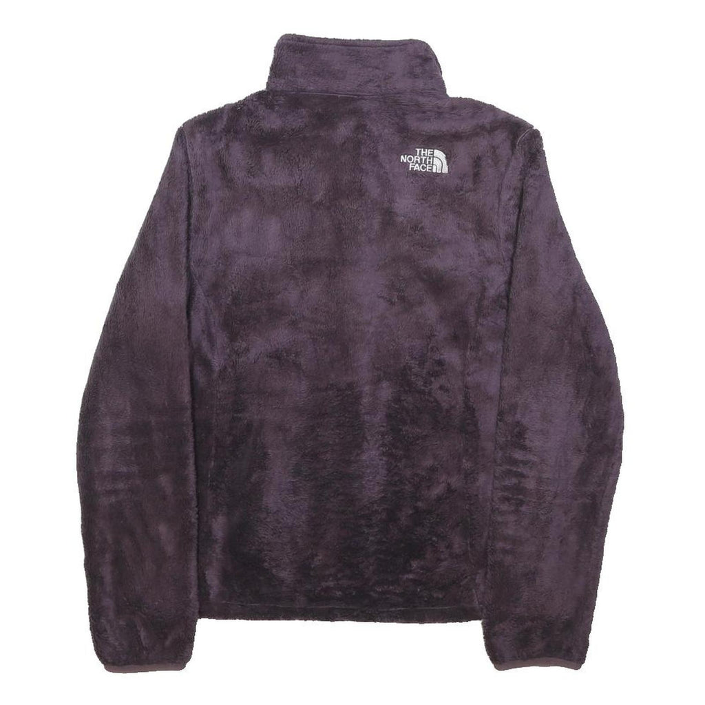 THE NORTH FACE Womens Purple Jacket S Cotton Fleece Zip Outdoor Casual Warm