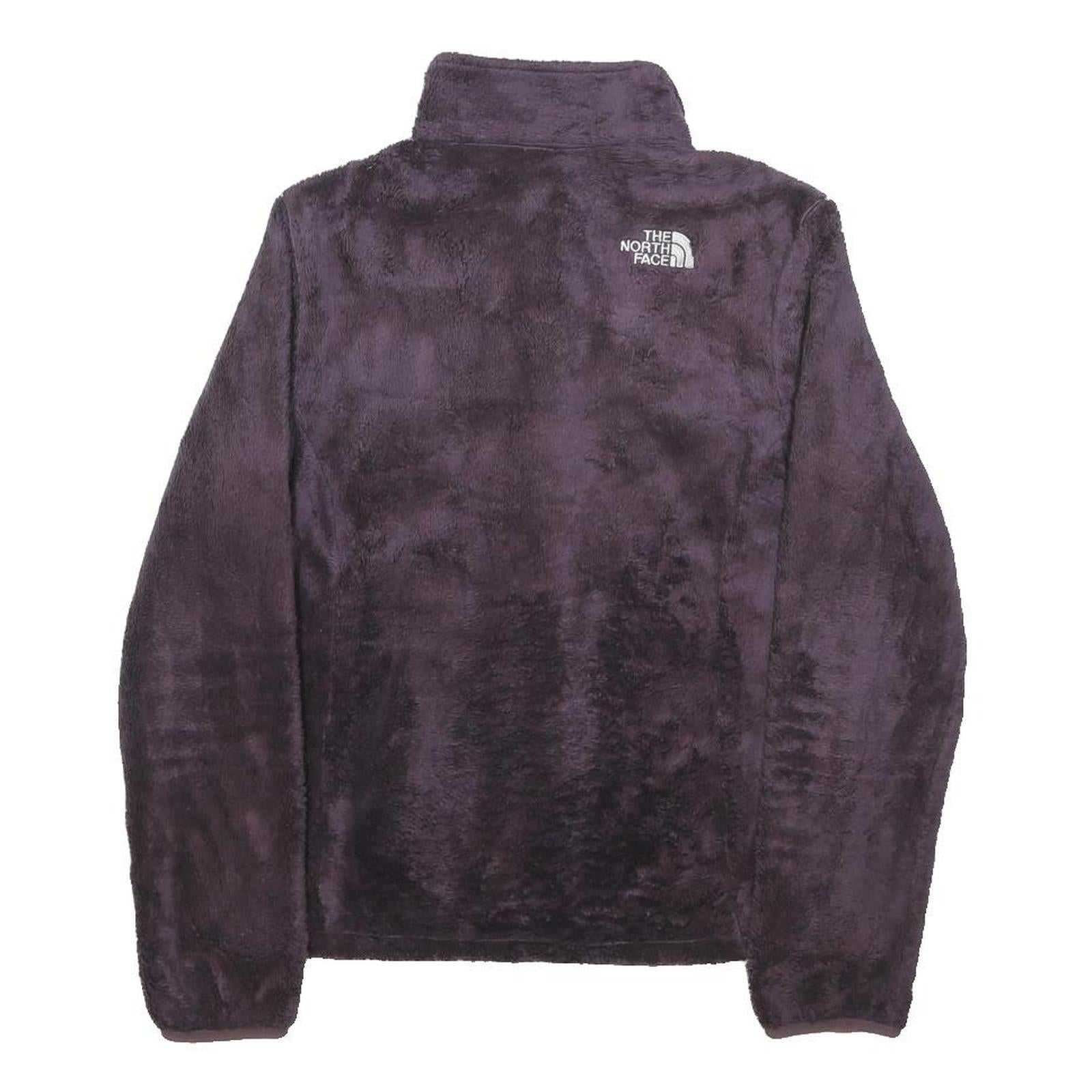 THE NORTH FACE Womens Purple Jacket S Cotton Fleece Zip Outdoor Casual Warm
