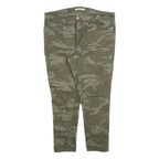 LEVI'S Womens Cotton Blend Green Camouflage Slim Tapered Trousers W38 L26