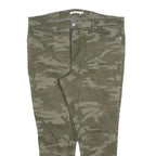LEVI'S Womens Cotton Blend Green Camouflage Slim Tapered Trousers W38 L26