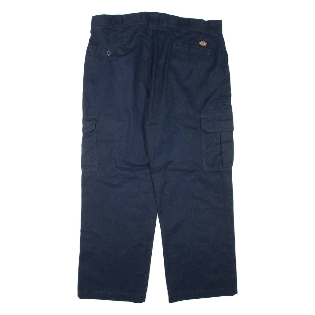 DICKIES Cargo Mens Trousers Blue Relaxed Straight W38 L30