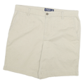 CHAPS Mens Shorts Beige Casual Plain XL W36 Cotton Blend Relaxed Fit