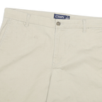 CHAPS Mens Shorts Beige Casual Plain XL W36 Cotton Blend Relaxed Fit