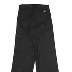DICKIES Mens Polyester Blend Black Regular Cargo Trousers W28 L30 Workwear Zip