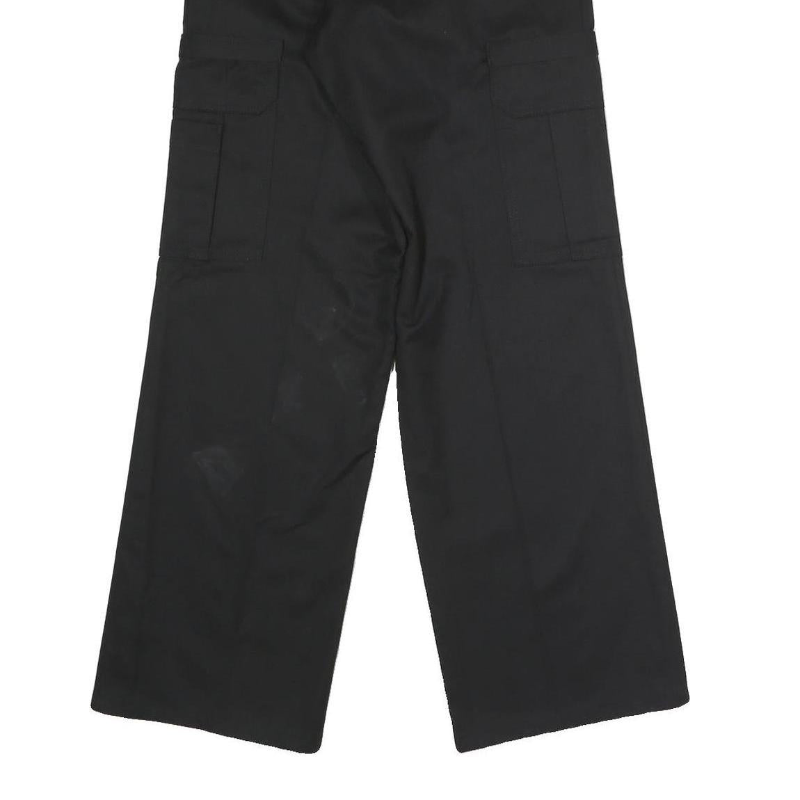 DICKIES Mens Polyester Blend Black Regular Cargo Trousers W28 L30 Workwear Zip