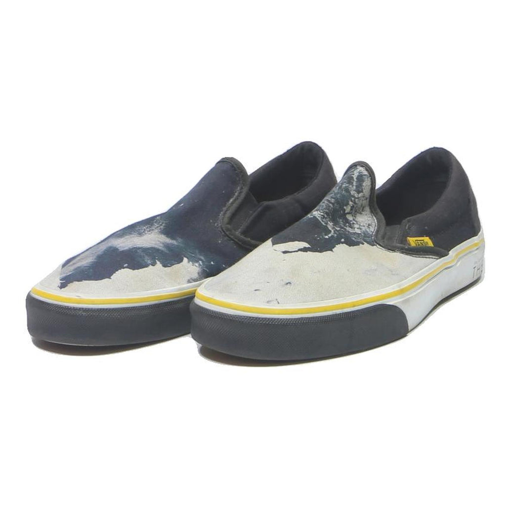 VANS Slip-On Mens Canvas Trainers Black & Grey UK 7 National Geographic