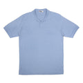 FILA Mens Blue Cotton Blend Short Sleeve Plain Polo Shirt L Casual Classic Fit