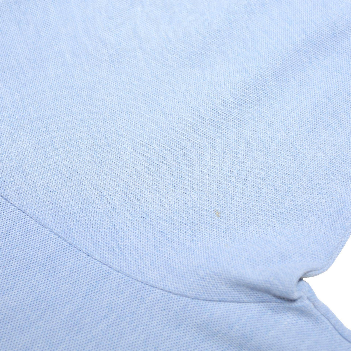 FILA Mens Blue Cotton Blend Short Sleeve Plain Polo Shirt L Casual Classic Fit