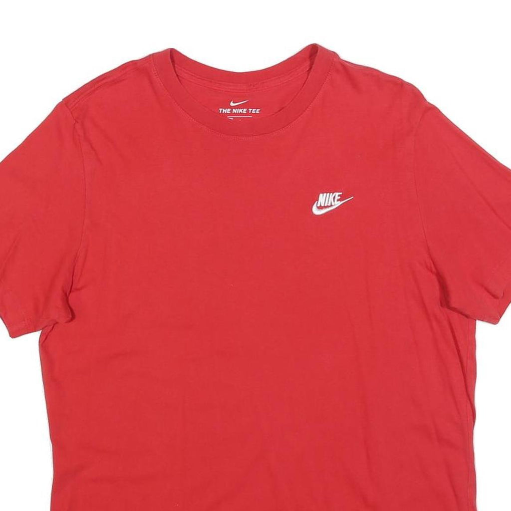 NIKE Mens Red Classic T-Shirt L Short Sleeve Crew Neck Cotton Blend