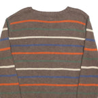 POLO RALPH LAUREN Boys Brown Stripe Pattern Cotton Jumper Crew Neck Basic Knit