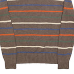 POLO RALPH LAUREN Boys Brown Stripe Pattern Cotton Jumper Crew Neck Basic Knit