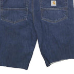 CARHARTT Mens Denim Shorts Blue Straight Fit M W31 Casual Workwear