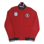 POLO RALPH LAUREN Mens Red Striped Team USA Olympic Cotton Blend Jacket M Zip