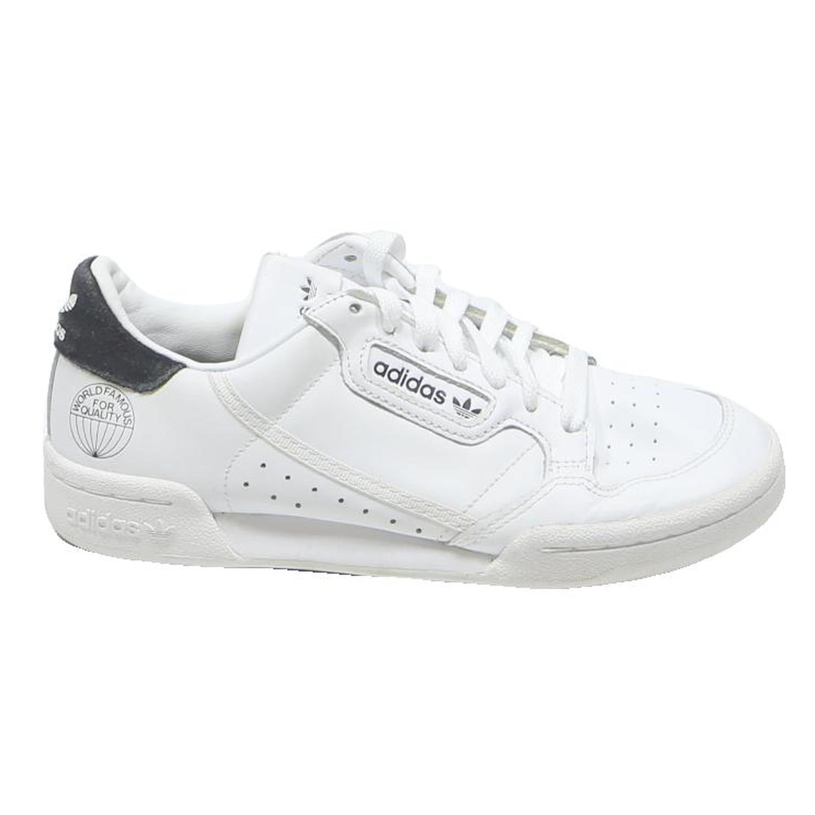 ADIDAS Continental 80 Womens Leather White Black UK 5 Classic Retro Trainers