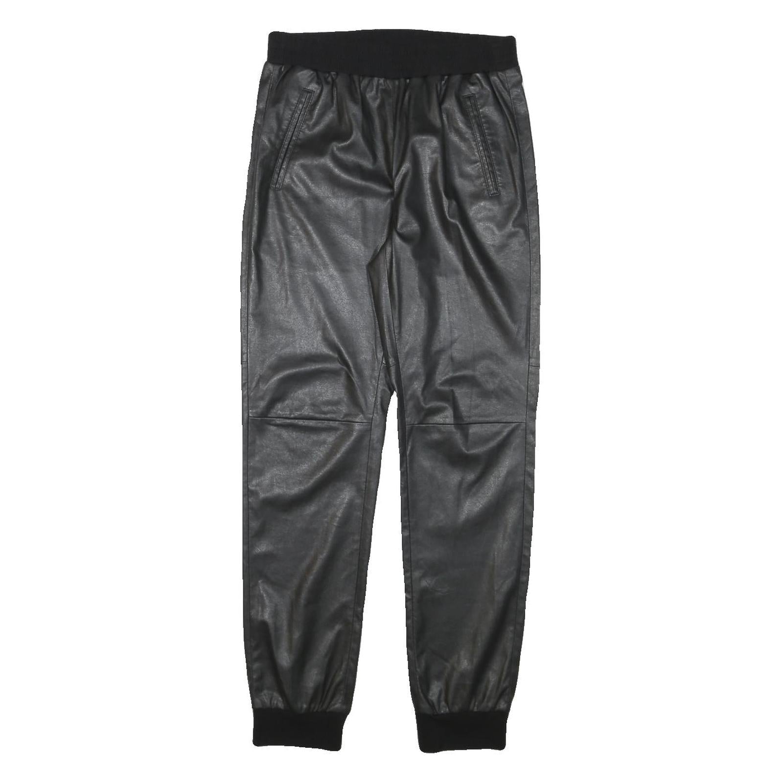 BCBGMAXAZRIA Womens Polyamide Blend Black Relaxed Jogger Trousers W27 L29