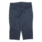 DICKIES Mens Cotton Blend Navy Regular Straight Trousers W40 L23 Workwear