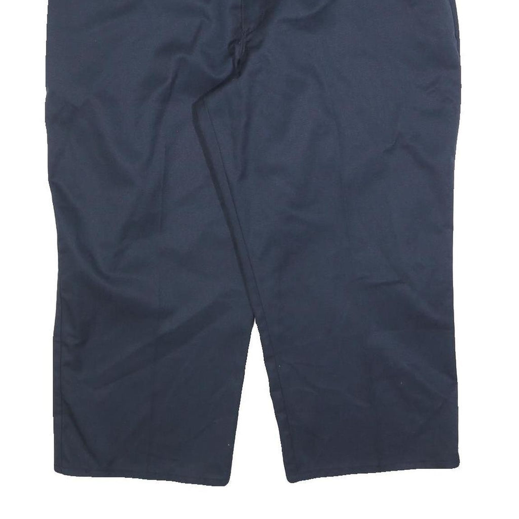 DICKIES Mens Cotton Blend Navy Regular Straight Trousers W40 L23 Workwear