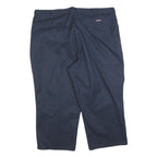 DICKIES Mens Cotton Blend Navy Regular Straight Trousers W40 L23 Workwear
