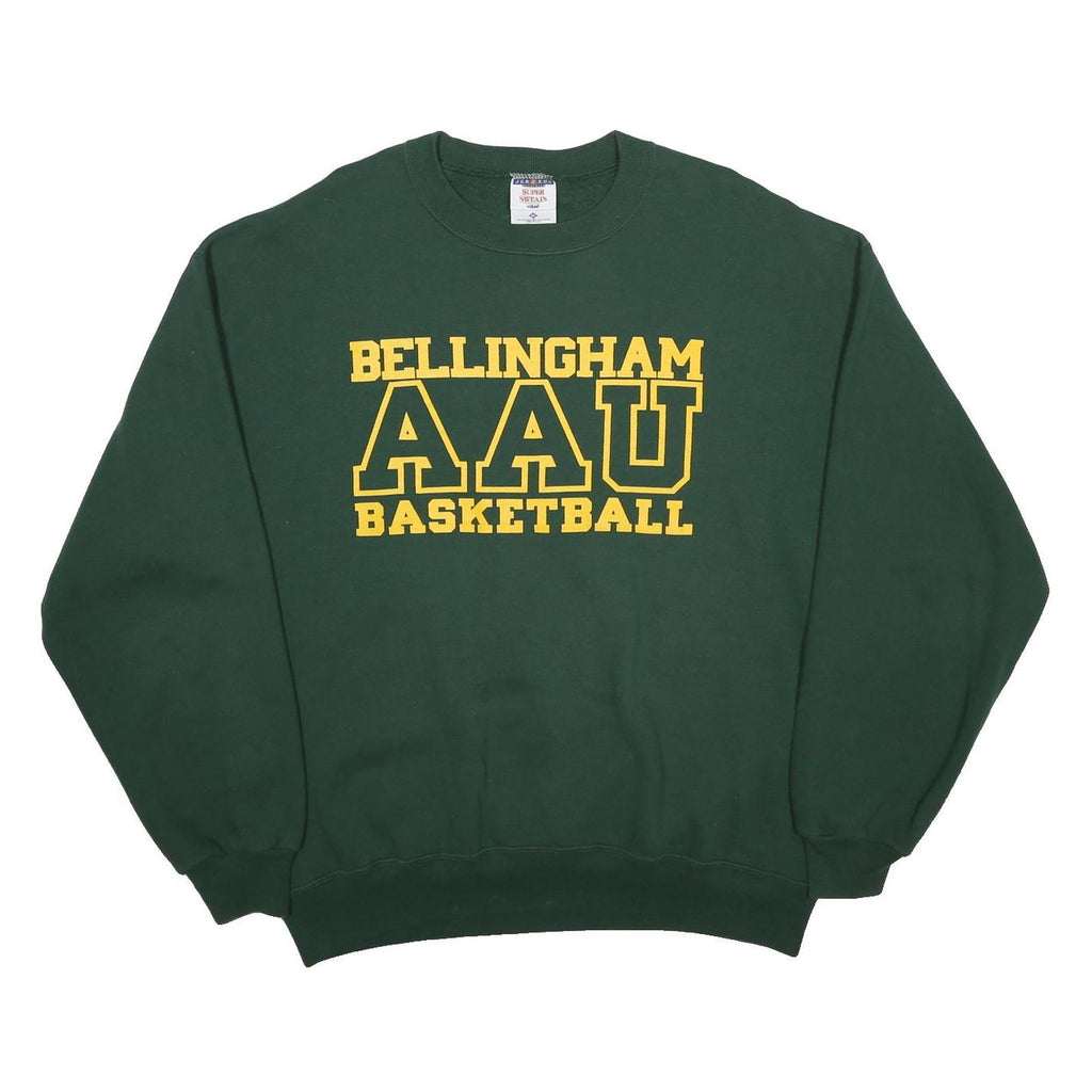 JERZEES Mens Green Bellingham AAU Basketball Crew Neck XL Sweatshirt Cotton