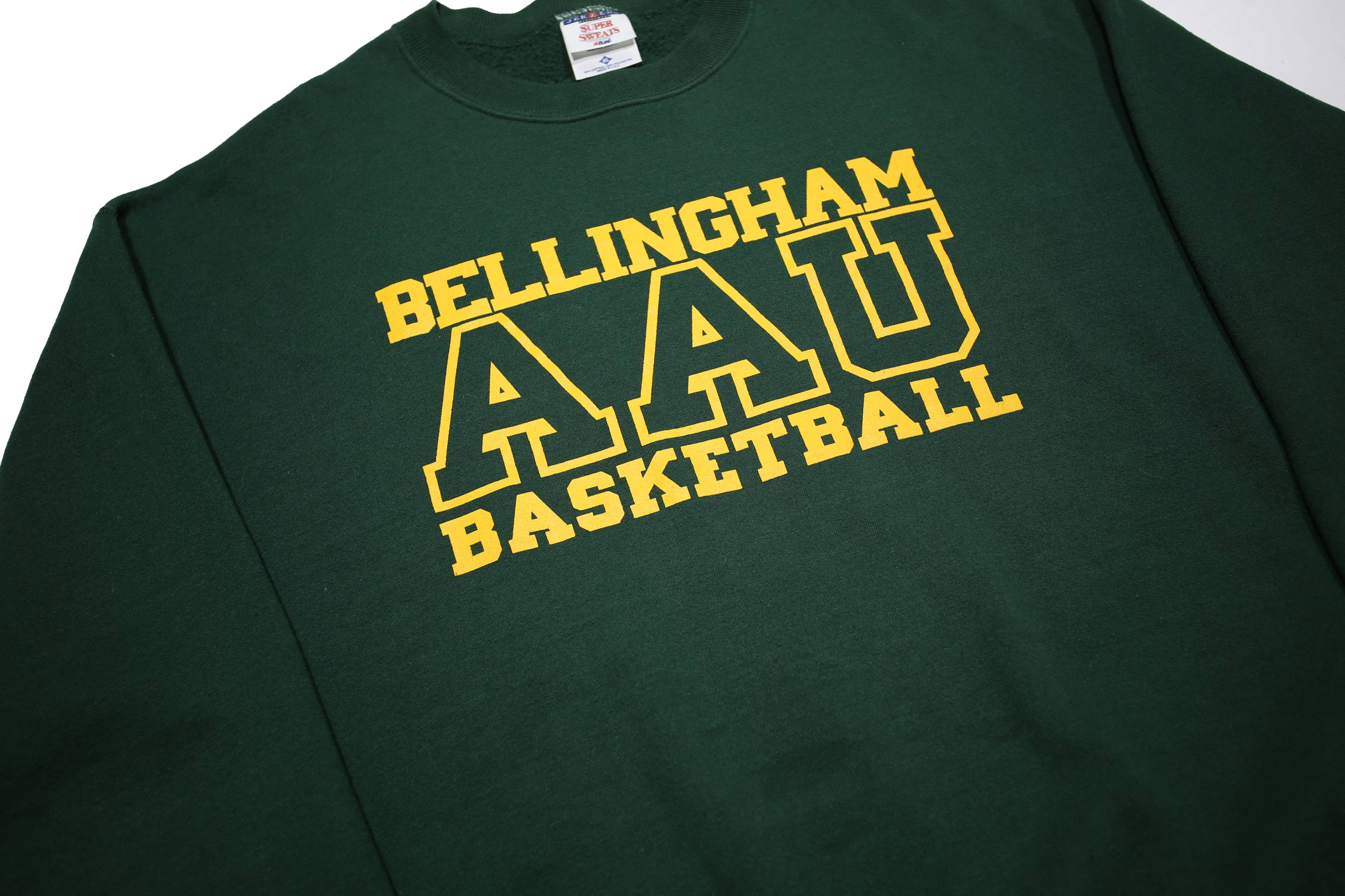 JERZEES Mens Green Bellingham AAU Basketball Crew Neck XL Sweatshirt Cotton