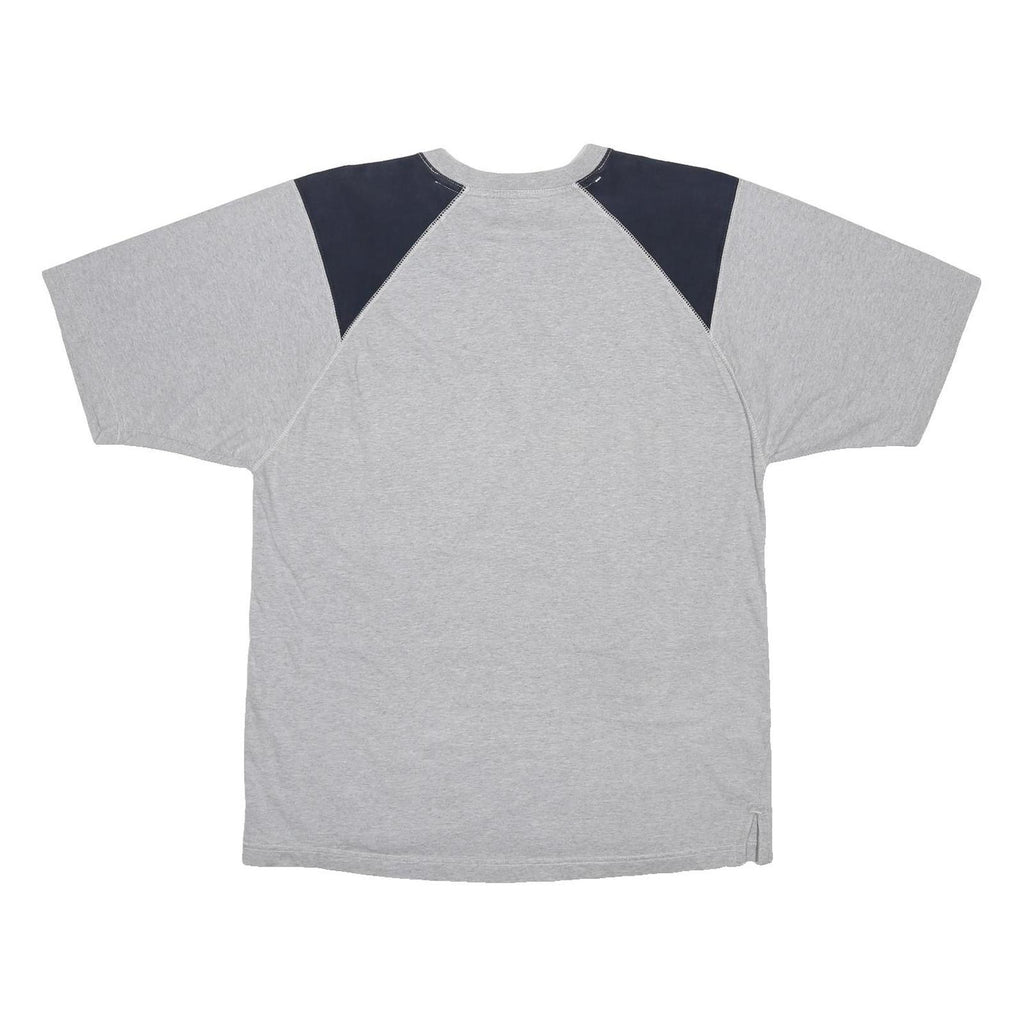 CHAPS RALPH LAUREN Mens Grey & Navy Blue Modern T-Shirt M Short Sleeve Crew Neck