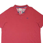 JOE BROWNS Mens Red Polo Shirt Short Sleeve Plain 3XL Cotton Blend Casual