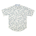 BUGLE BOY Mens Cream & Green Palm Print Short Sleeve Shirt M Lightweight Summer