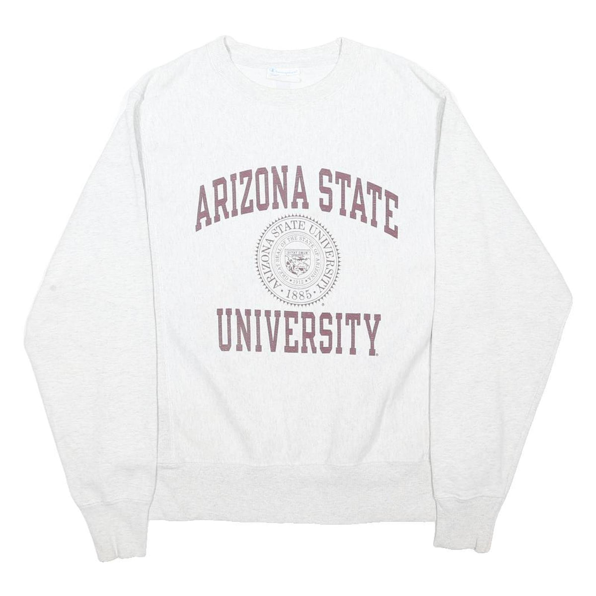 CHAMPION REVERSE WEAVE Mens Grey Arizona State University Crew Neck S Cotton