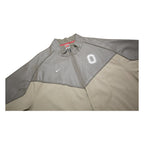 NIKE Mens Beige & Grey Ohio State Varsity Jacket 2XL Polyester Zip Casual Sport