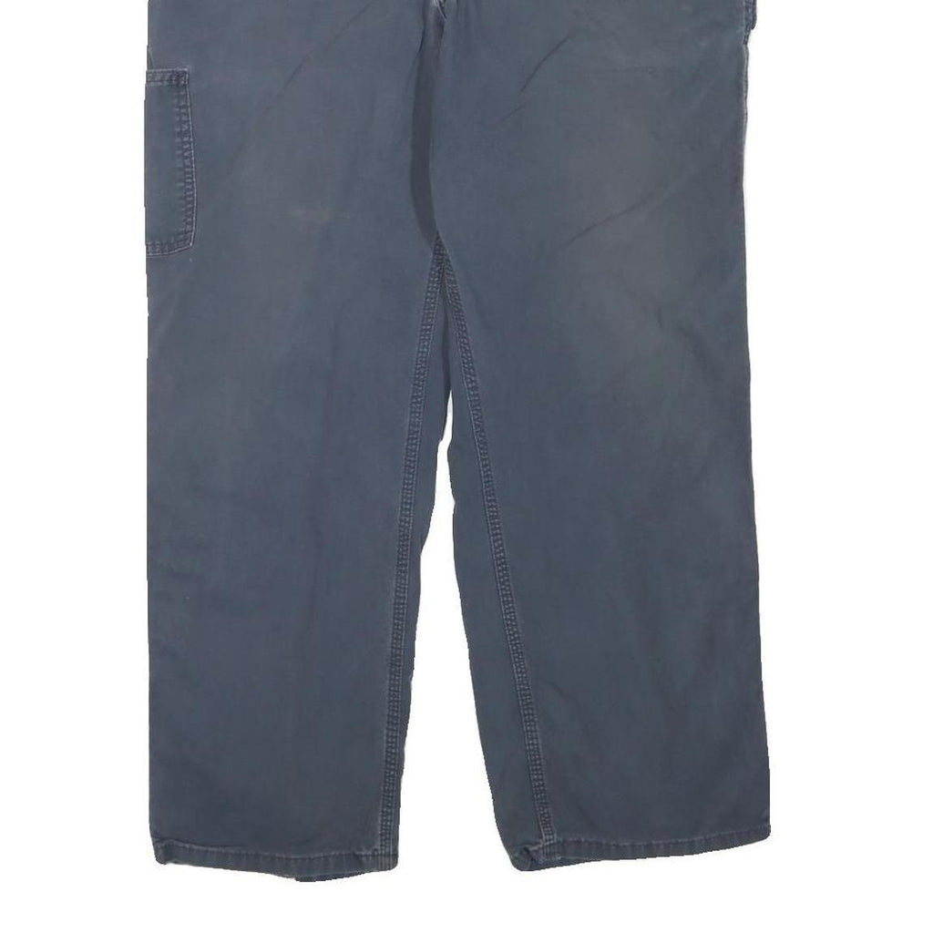 CARHARTT Mens Cotton Blend Blue Regular Fit Straight Leg Trousers W38 L30