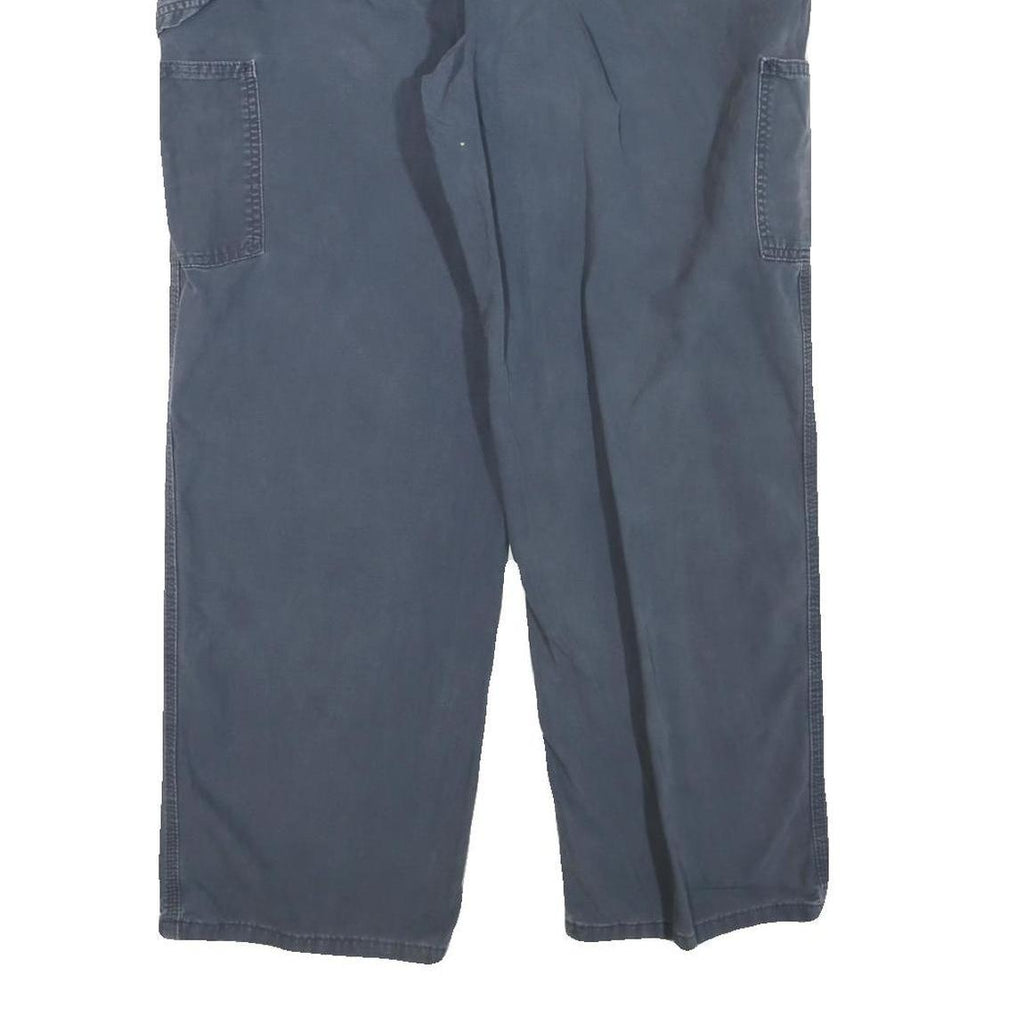 CARHARTT Mens Cotton Blend Blue Regular Fit Straight Leg Trousers W38 L30