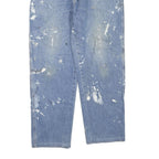 DICKIES Mens Jeans Blue Regular Straight Denim W36 L28 Paint Splatter Workwear