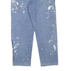 DICKIES Mens Jeans Blue Regular Straight Denim W36 L28 Paint Splatter Workwear