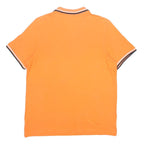 LOTTO Mens Orange Polo Shirt Short Sleeve Plain L Cotton Blend Casual