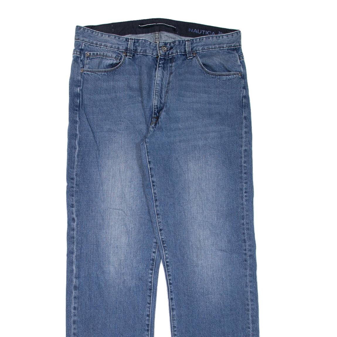 NAUTICA Mens Jeans Blue Relaxed Straight W34 L34